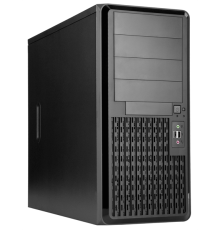 Корпус Midi Tower InWin PE689 Black 600W IP-S600BQ3-3  USB3.0*2+A(HD)+front fan 120mm*1+rear fan 120mm*1+ 2*2SATA+1*1SATA+Intrusion Switch/ holes for SL20”    RACKMOUNT (6154296)