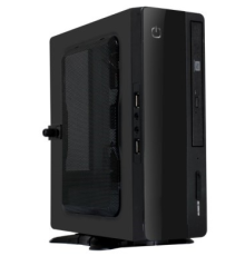 Корпус Slim Case Powerman EQ101BK PM-200ATX  2*USB 3.0,Audio, miniATX (6117414)
