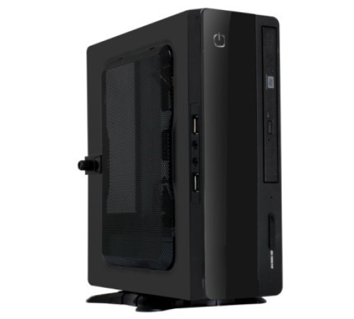 Корпус Slim Case Powerman EQ101BK PM-200ATX  2*USB 3.0,Audio, miniATX (6117414)