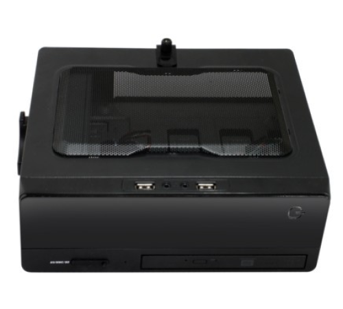 Корпус Slim Case Powerman EQ101BK PM-200ATX  2*USB 3.0,Audio, miniATX (6117414)
