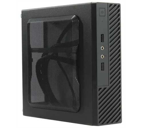 Корпус Slim Case Powerman ME100S-BK front fan 4cm, 120W adapter, Mini ATX, VESA (6133715)