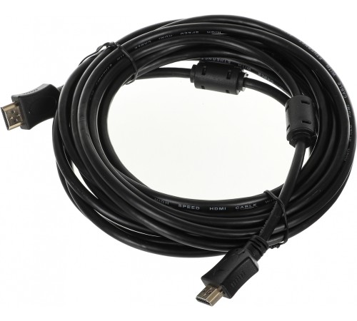 Кабель соединительный аудио-видео Premier 5-813 HDMI (m)/HDMI (m) 5м. феррит.кольца Позолоченные контакты черный Кабель соединительный аудио-видео Premier 5-813 HDMI (m)/HDMI (m) 5м. феррит.кольца Позолоченные контакты черный