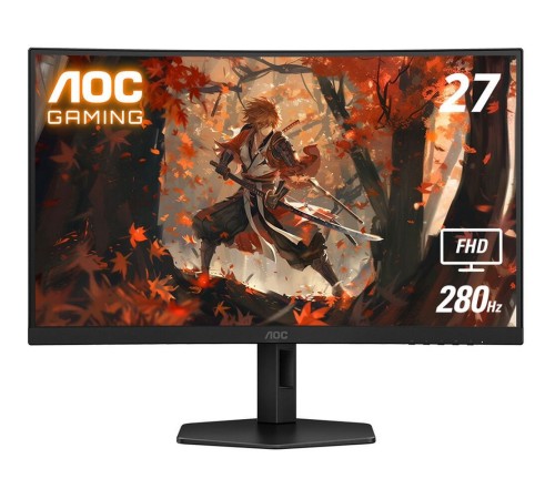 МОНИТОР 27" AOC C27G4ZXU Black с поворотом экрана (VA, изогнутый, 1920x1080, 280Hz, 0.3 ms, 178°/178°, 300 cd/m, 80M:1)
