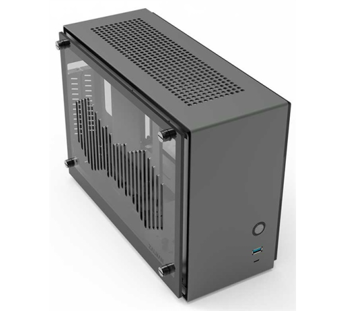 Корпус ZALMAN M2 MINI, MITX, ALUMINIUM, GRAY, WINDOWx2, RISER CARD, 2x3.5", 3x2.5", 1xUSB3.0, 1xUSB3.1 TYPE-C, TOP 1x80mm (M2 mini (Gray))