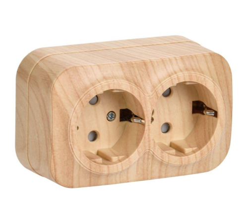 IEK ERH24-K34-16 РСш22-3-ХС Розет. 2-ая с з/к и з/ш о/у 16А GLORY сосна IEK ERH24-K34-16 РСш22-3-ХС Розет. 2-ая с з/к и з/ш о/у 16А GLORY сосна