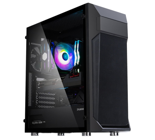 Корпус ZALMAN Z1 PLUS, ATX, BLACK, WINDOW, 1x5.25", 2x3.5", 3x2.5", 1xUSB2.0, 2xUSB3.0, FRONT 2x120mm, REAR 1x120mm (Z1 PLUS)
