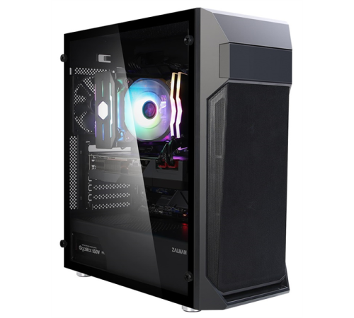 Корпус ZALMAN Z1 PLUS, ATX, BLACK, WINDOW, 1x5.25", 2x3.5", 3x2.5", 1xUSB2.0, 2xUSB3.0, FRONT 2x120mm, REAR 1x120mm (Z1 PLUS)