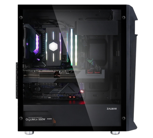 Корпус ZALMAN Z1 PLUS, ATX, BLACK, WINDOW, 1x5.25", 2x3.5", 3x2.5", 1xUSB2.0, 2xUSB3.0, FRONT 2x120mm, REAR 1x120mm (Z1 PLUS)