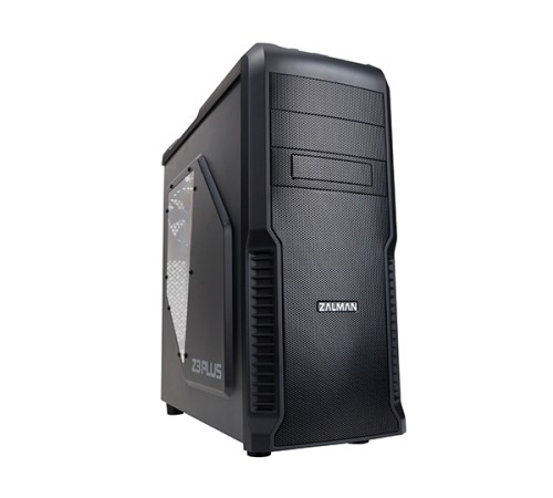 Корпус ZALMAN Z3 PLUS, ATX, BLACK, WINDOW, 2x5.25", 5x3.5", 1x2.5", 2xUSB2.0, 1xUSB3.0, FRONT 1x120mm, REAR 1x120mm, TOP 2x120mm (Z3 Plus)