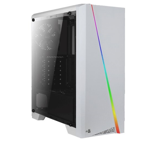 Корпус Aerocool Cylon White, ATX, без БП, RGB-подсветка, окно, картридер, 1x USB 3.0 + 2x USB 2.0, 1х120-мм вентилятор в комплекте (Cylon White)