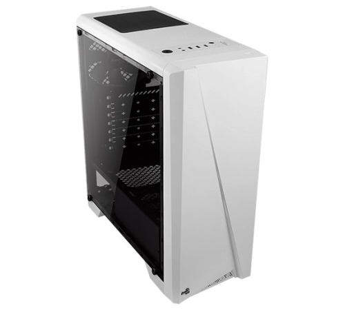 Корпус Aerocool Cylon White, ATX, без БП, RGB-подсветка, окно, картридер, 1x USB 3.0 + 2x USB 2.0, 1х120-мм вентилятор в комплекте (Cylon White)