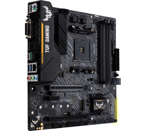 Материнская плата Asus TUF GAMING B450M-PLUS II Soc-AM4 AMD B450 4xDDR4 mATX AC`97 8ch(7.1) GbLAN RAID+DVI+HDMI