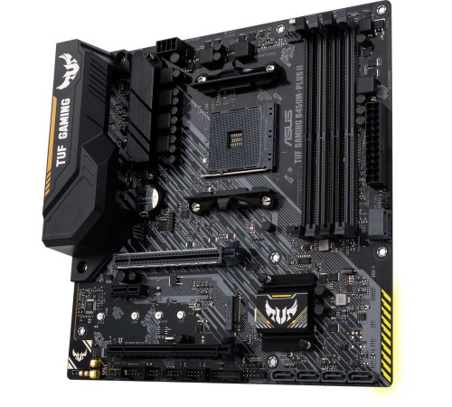 Материнская плата Asus TUF GAMING B450M-PLUS II Soc-AM4 AMD B450 4xDDR4 mATX AC`97 8ch(7.1) GbLAN RAID+DVI+HDMI