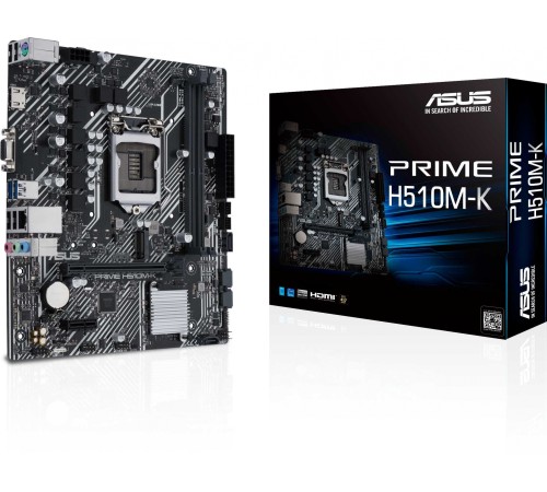 Материнская плата Asus PRIME H510M-K Soc-1200 Intel H510 2xDDR4 mATX AC`97 8ch(7.1) GbLAN+VGA+HDMI