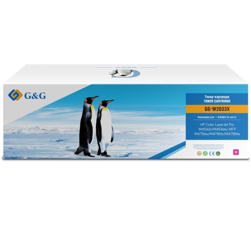 Картридж лазерный G&G GG-W2033X 415X (есть ограничения по прошивке) пурпурный (6000стр.) для HP LJ M454/MFP M479 Картридж лазерный G&G GG-W2033X 415X (есть ограничения по прошивке) пурпурный (6000стр.) для HP LJ M454/MFP M479