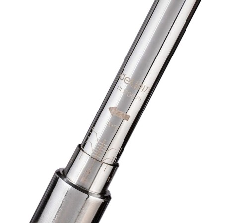 Ключ Deli Динамометрический ключ предельный Deli DL170025  5-25Нм, 3/8", головка Cr-Mo, 72 зуба, точность +/- 3%, противоскользящая рукоятка, кейс
