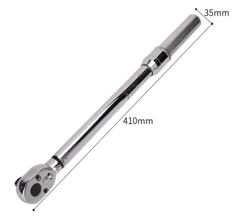 Ключ Deli Динамометрический ключ предельный Deli DL-YN-20100  20-100Нм, 1/2", головка Cr-Mo, 72 зуба, точность +/- 3%, противоскользящая рукоятка, кейс