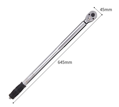 Ключ Deli Динамометрический ключ предельный Deli DL-YN-40200  40-200Нм, 1/2", головка Cr-Mo, 72 зуба, точность +/- 3%, противоскользящая рукоятка, кейс