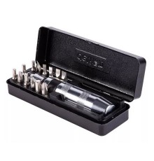 Отвертка Deli Ударно-поворотная отвертка с набором бит 13 шт Deli DL8901 (PH1, PH2x2, PH3, PH4, SL5, SL6, SL8, SL9, H4, H5, H6, H8), Cr-V, пласт. кейс