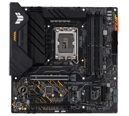 Материнская плата ASUS TUF GAMING B660M-PLUS D4, LGA1700, B660, 4*DDR4, DP+HDMI, , SATA3 + RAID, Audio, Gb LAN, USB 3.2*6, USB 2.0*6, COM*1 header (w/o cable), mATX;90MB1940-M0EAY0 (TUF GAMING B660M-PLUS D4)