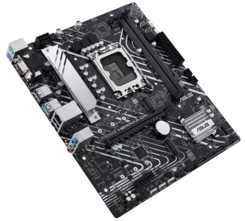 Материнская плата ASUS PRIME H610M-A D4-CSM, LGA1700, H610, 2*DDR4, D-Sub + DP + HDMI, SATA3, Audio, Gb LAN, USB 3.2*4, USB 2.0*6, COM*1 header (w/o cable), mATX ; 90MB19P0-M0EAYC (PRIME H610M-A D4-CSM)