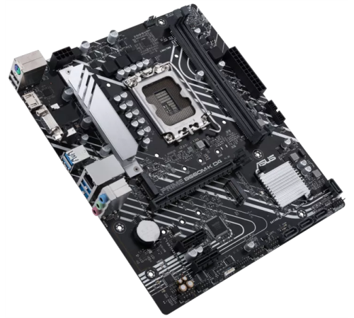 Материнская плата ASUS PRIME B660M-K D4, LGA1700, B660, 2*DDR4, D-Sub + HDMI, SATA3 + RAID, Audio, Gb LAN, USB 3.2*6, USB 2.0*6, COM*1 header (w/o cable), mATX; 90MB1950-M0EAY0 (PRIME B660M-K D4)