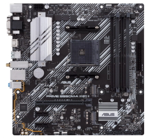 Материнская плата ASUS PRIME B550M-A WIFI II,  Socket AM4, B550, 4*DDR4, D-Sub+DVI+HDMI, SATA3 + RAID, Audio, Gb LAN, USB 3.2*8, USB 2.0*4, COM*1 header (w/o cable), mATX ; 90MB19X0-M0EAY0 (PRIME B550M-A WIFI II)