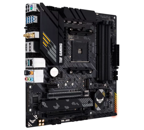 Материнская плата ASUS TUF GAMING B550M-PLUS WIFI II, Socket AM4, B550, 4*DDR4, HDMI+DP, CrossFireX, SATA3 + RAID, Audio, 2,5Gb LAN, USB 3.2*8, USB 2.0*6, COM*1 header (w/o cable) mATX ; 90MB19Y0-M0EAY0 (TUF GAMING B550M-PLUS WIFI II)