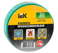 Iek UIZ-20-10-K06 Изолента 0,18х19 мм зеленая 20 метров ИЭК