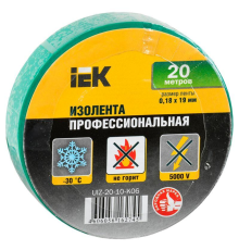 Iek UIZ-20-10-K06 Изолента 0,18х19 мм зеленая 20 метров ИЭК