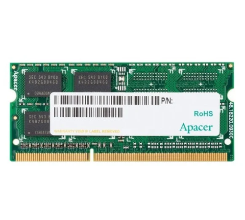 Оперативная память Apacer  DDR3   4GB  1600MHz SO-DIMM (PC3-12800) CL11 1.5V (Retail) 512*8 (AS04GFA60CATBGC/DS.04G2K.KAM) (AS04GFA60CATBGC)