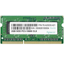 Оперативная память Apacer  DDR3   4GB  1600MHz SO-DIMM (PC3-12800) CL11 1.35V (Retail) 512*8 (AS04GFA60CATBGJ/DV.04G2K.KAM) (AS04GFA60CATBGJ)