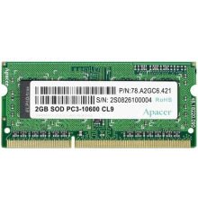 Оперативная память Apacer  DDR3   4GB  1600MHz SO-DIMM (PC3-12800) CL11 1.35V (Retail) 512*8 (AS04GFA60CATBGJ/DV.04G2K.KAM) (AS04GFA60CATBGJ)