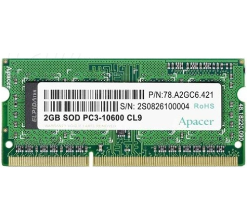 Оперативная память Apacer  DDR3   4GB  1600MHz SO-DIMM (PC3-12800) CL11 1.35V (Retail) 512*8 (AS04GFA60CATBGJ/DV.04G2K.KAM) (AS04GFA60CATBGJ)