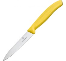 Нож кухонный Victorinox Swiss Classic (6.7706.L118) стальной для овощей лезв.100мм прямая заточка желтый