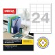 Этикетки Promega 75206 A4 33.8x64.6мм 24шт на листе/1г/м2/25л./белый матовое самоклей. универсальная