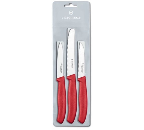 Набор ножей кухон. Victorinox Swiss Classic (6.7111.3) компл.:3шт красный подар.коробка Набор ножей кухон. Victorinox Swiss Classic (6.7111.3) компл.:3шт красный подар.коробка