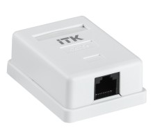 Розетка ITK CS2-1C5EU-12 настенная 49.3x65.6x25.1мм RJ45 ABS белый (упак.:1шт)