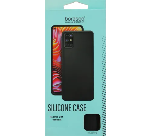 Чехол (клип-кейс) BoraSCO для Realme C21 черный (матовый) (40041) Чехол (клип-кейс) BoraSCO для Realme C21 черный (матовый) (40041)