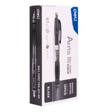 Ручка шариковая Deli EQ17-BK Arris авт. 0.7мм резин. манжета черный черные чернила