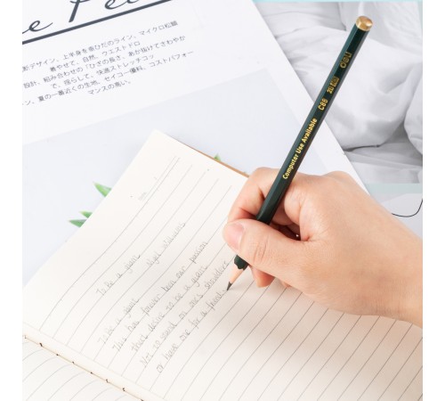 Карандаш чернографит. Deli EC88-2B 2B шестигран. липа ластик коробка картонная (12шт)