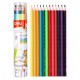 Карандаши цветные Deli EC112-12 Enovation трехгранные пластик 12цв. карт.тубус (12шт)