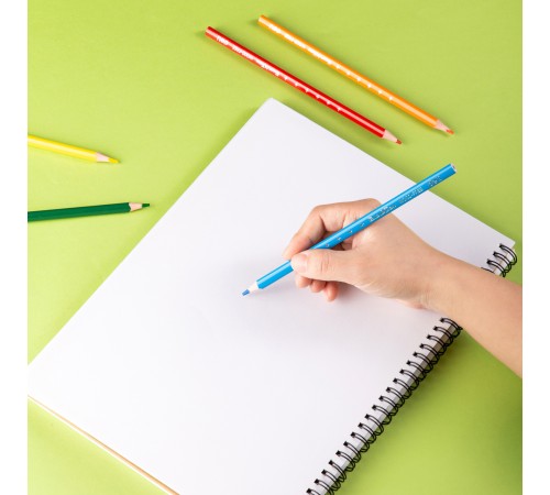 Карандаши цветные Deli EC113-12 Enovation трехгранные пластик 12цв. коробка/европод. (12шт)