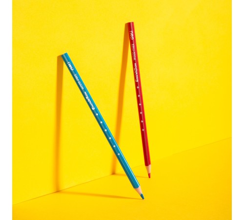 Карандаши цветные Deli EC113-12 Enovation трехгранные пластик 12цв. коробка/европод. (12шт)