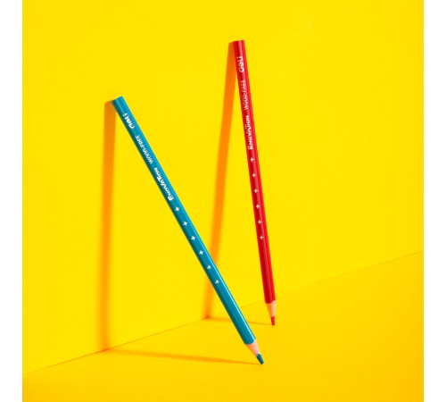 Карандаши цветные Deli EC113-18 Enovation трехгранные пластик 18цв. коробка/европод. (18шт)