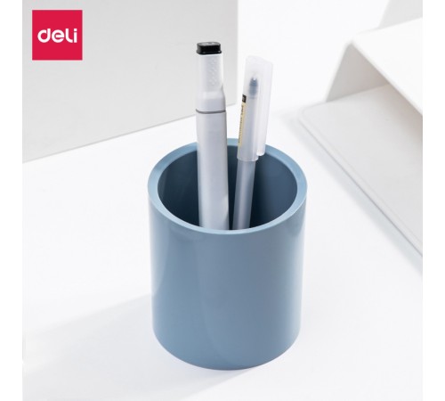 Подставка Deli NS023Blue Nusign для пишущих принадлежностей синий пластик Подставка Deli NS023Blue Nusign для пишущих принадлежностей синий пластик