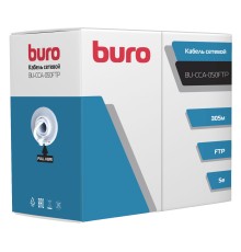 Кабель сетевой Buro FTP 4 пары cat5E solid 0.50мм CCA 305м серый