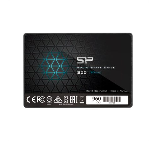 Твердотельный накопитель Solid State Disk Silicon Power Slim S55 960Gb SATA-III 2,5”/7мм SP960GBSS3S55S25 (SP960GBSS3S55S25) Твердотельный накопитель Solid State Disk Silicon Power Slim S55 960Gb SATA-III 2,5”/7мм SP960GBSS3S55S25 (SP960GBSS3S55S25)