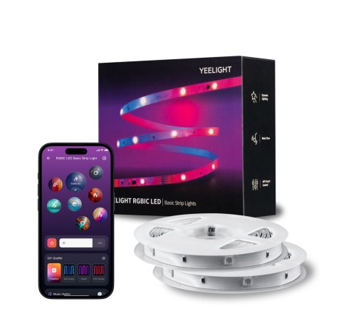 Умная светодиодная лента  Yeelight  , 12 метров   / RGBIC+ BLE /  YLYDD-0039