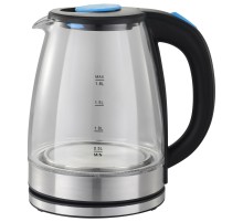 Чайник электрический Starwind SKG2050 1.8л. 1800Вт черный/серебристый (корпус: стекло)